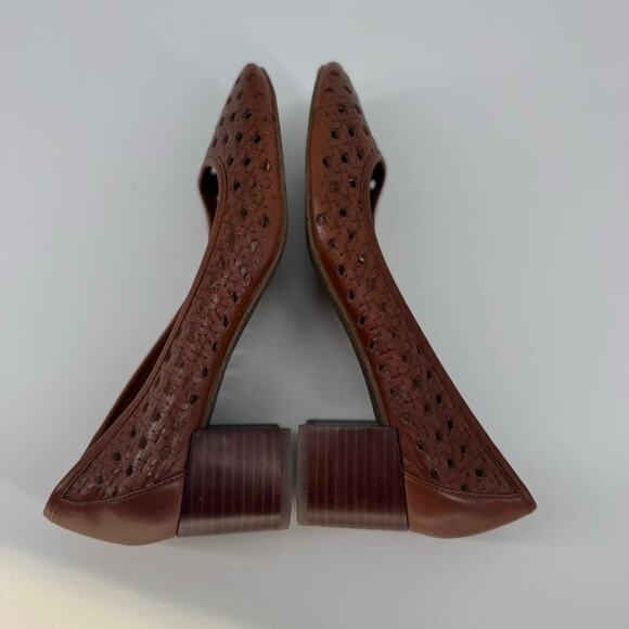 Patricia Nash Allegra Women's Heels size 7.5 Brown Cut out Pump Block Heel - Picture 6 of 8